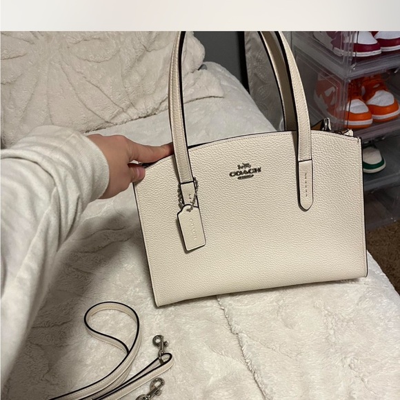 Coach Ivory Leather Tote Bag